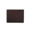 Tap & Tag 22129 full grain leather bifold wallet black front view