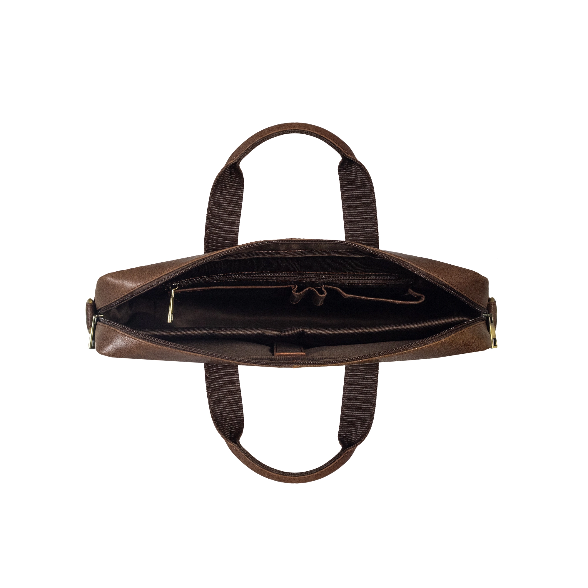 Tap & Tag 2293 — Genuine Leather Laptop Bag in Brown | ₹5,999